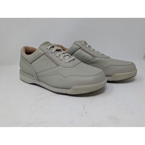 NWOT Rockport World Tour Classic Mens 10.5W Beige Leather Walking Shoes M7102W